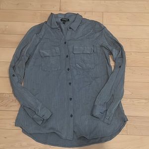 Express Blue “City Shirt” Button Down Shirt